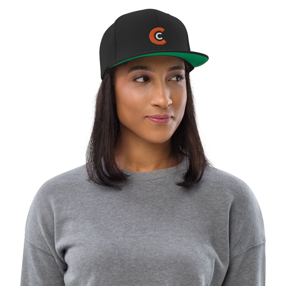 CC Embroidered Snapback Hat